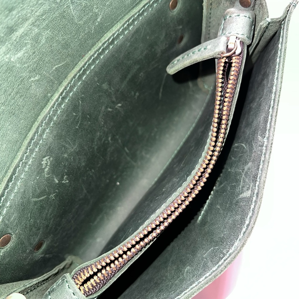 Green Leather Crossbody Bag - Picture 13 of 15